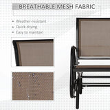 Outsunny Porch Glider, Metal Frame Swing Glider Chair with Breathable Mesh Fabric - Photo 5
