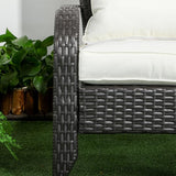 Outsunny Patio Wicker Adirondack Chair, Outdoor All-Weather Rattan Fire Pit Chair w/Soft Cushions - Photo 9