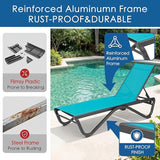 Kozyard Outdoor Chaise Lounge Chair, Full Aluminum Frame and Textilene Fabric - Photo 4