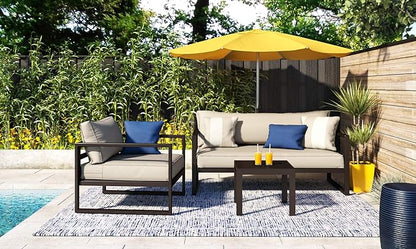 Serta Catalina Modern Outdoor Patio Furniture Collection with Bronze Metal Frame Finish, Arm Chair, Bronze