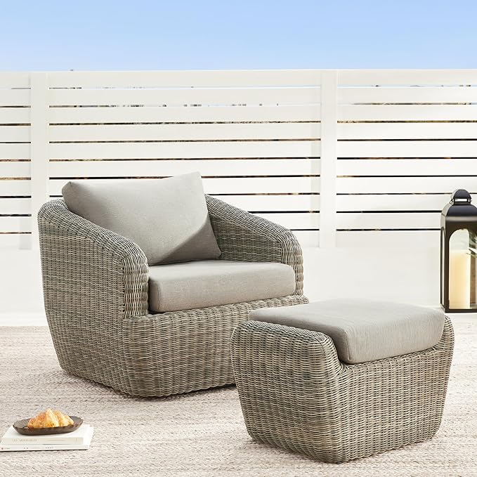 CHITA 8 Pieces Patio Wicker Furniture Set, Outdoor Rattan Bistro Set with Removable Thickened Cushions, Fully Assembled - Photo 4