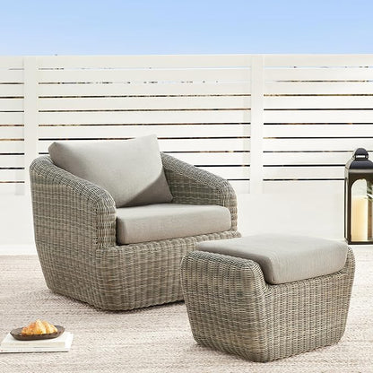 CHITA 8 Pieces Patio Wicker Furniture Set, Outdoor Rattan Bistro Set with Removable Thickened Cushions, Fully Assembled
