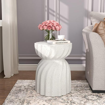 SUNBURY Outdoor Side Table, 19" H Outdoor Accent End Table, Patio Side Tables Coffee Tables, Garden Stool and Plant Stand for Patio, Garden, Living Room, and Backyard