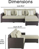 Serta Laguna Brown Resin Wicker Outdoor Patio Furniture Collection, Easy Assembly, Porch or Pool - Photo 3