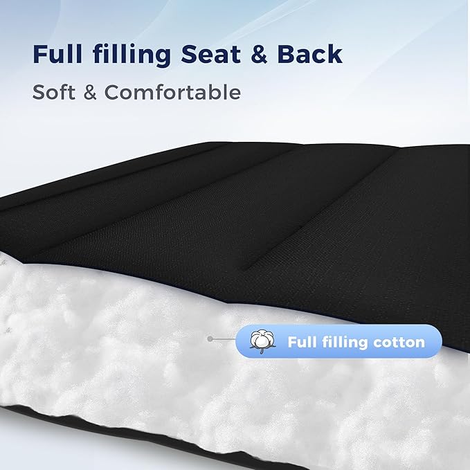 MAISON ARTS Oversized XXL Padded Zero Gravity Lawn Chairs Set of 2 Foldable Recliners Anti Gravity Lounge Chairs 30" - Photo 4