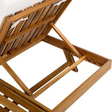 Merax Acacia Wood Chaise Lounge Chair Outdoor Set of 2 - Photo 8