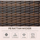 Outsunny Outdoor Wicker Swivel Recliner Chair, Reclining Backrest, Lifting Footrest, 360° Rotating Basic - Photo 4
