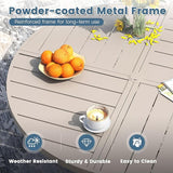 DIFY 53.1" Round Outdoor Patio Dining Table for 6-8 - Photo 4