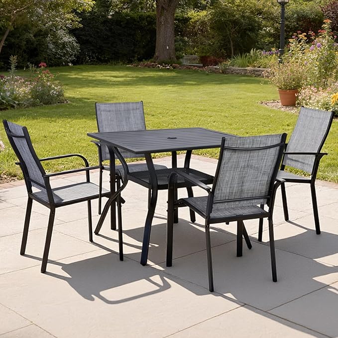 Patio Chairs Set of 4, Outdoor Dining Chairs Set of 4 - Photo 2