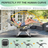 Suteck Oversized Zero Gravity Chair, 33In XXL Outdoor Recliner Chair w/Removable Cushion&Headrest - Photo 4