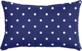 BrylaneHome Lumbar Pillow - 20" L x 13" W - Patio & Outdoor - Water, Stain & Fade Resistant - Evening Blue Dot - Photo 1