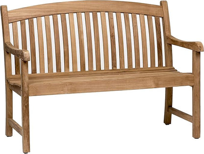 Amazonia Newcastle Patio Bench | Made of Real Teak | Ideal for Outdoors and Indoors, 48Lx26Wx35H, Light Brown