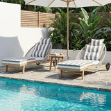 Outdoor Chaise Lounge Chairs Set of 2, Lounge Chair Outdoor with Cushions, Wicker Outdoor Chaise Lounger - Photo 1