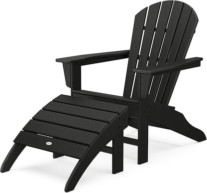 POLYWOOD South Beach 2-Piece Adirondack Chair Set with Ottoman