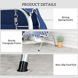 Outsunny 3-Person Porch Swing with Canopy, Patio Swing Chair, Outdoor Canopy Swing Bench with Adjustable Shade - Photo 6