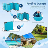 Giantex Folding Beach Tanning Chair - Adjustable Patio Lounge Chair w/Face Hole, Removable Pillows, Carry Strap - Photo 8