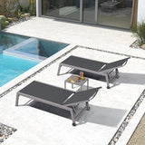 PURPLE LEAF 6-Piece Outdoor Chaise Lounge Oversized Pool Lounge Chairs with Easy-to-Move Wheels and Adjustable Backrest - Photo 2