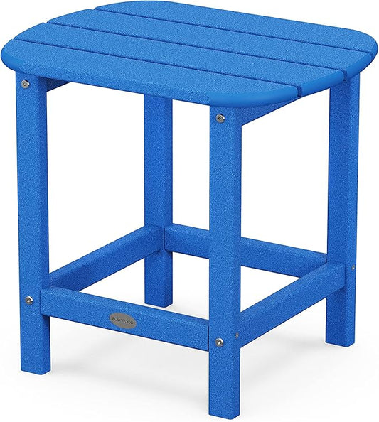 POLYWOOD SBT18PB South Beach 18" Outdoor Side Table, Pacific Blue