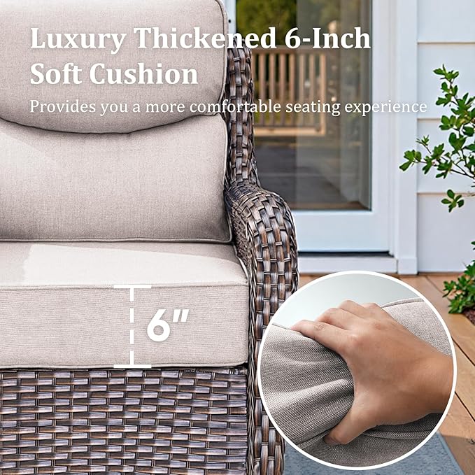 Luxury Patio Furniture Set with 42.5" Fire Pit Table - Photo 6