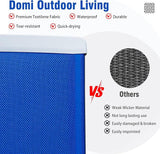 Domi Outdoor Lounge Chair, Aluminum Patio Chaise Lounge with 5 Position Adjustable Backrest and Wheels - Photo 3