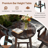HOMEDIARY 3 Piece Outdoor Bar Set - Photo 9
