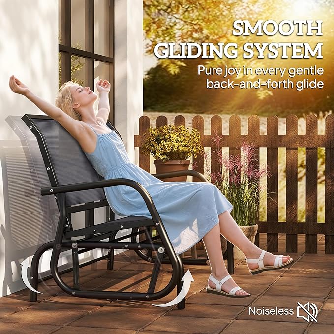 Outsunny 2-Person Outdoor Glider Bench - Photo 4