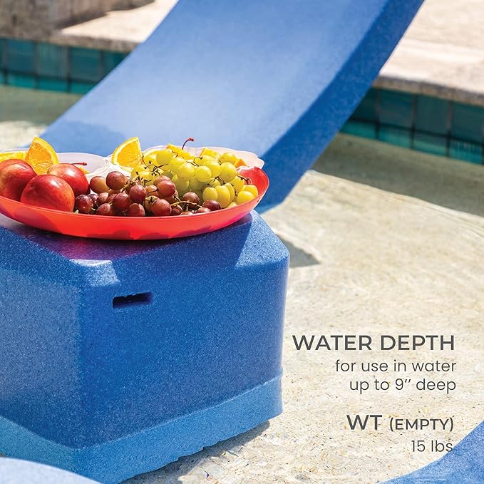 Classic White - Small Side Table – Designed for Shallow Shelves Up to 10” – Aqua Outdoors – Compatible with All Pool - Photo 8