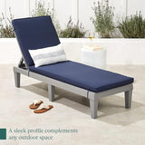 Best Choice Products Outdoor Lounge Chair, Resin Patio Chaise Lounger for Poolside, Backyard, Porch w/Seat Cushion - Photo 8