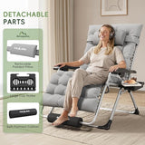 Amopatio Oversized Zero Gravity Chair Set of 2, 29in Reclining Camping Lounge Chair Upgraded Lock and Footrest - Photo 3