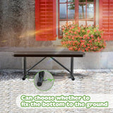 Thermoplastic Coated Iron Park Bench for Outside, Heavy Duty Metal Garden Bench - Photo 4