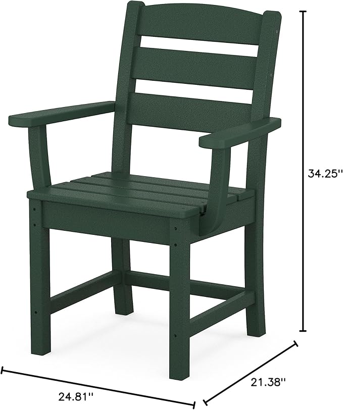 Polywood® Lakeside Dining Arm Chair in Green