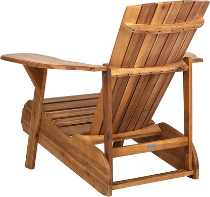 Safavieh Patio Collection Hampton Adirondack Acacia Wood Chair, Natural