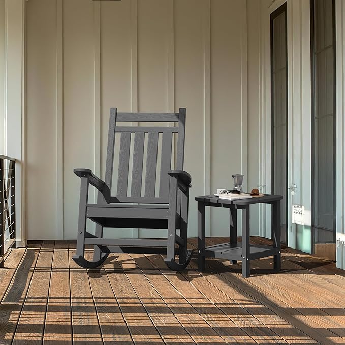 SERWALL Adirondack Table Set of 6, Outdoor Side Table- Gray - Photo 5