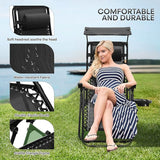 Athena Collection Folding Zero Gravity Chair with Canopy, Adjustable Lounge Chair Recliner - Photo 8