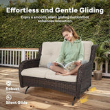 Belord 4 Piece Patio Wicker Furniture Set, Outdoor Swivel Rocker Chairs - Photo 2