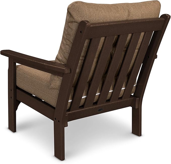 POLYWOOD® Vineyard Deep Seating Chair in Mahogany/Sesame - Photo 4
