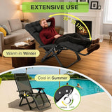 Suteck Zero Gravity Chair, Reclining Camping Lounge Chair w/Removable Cushion, Upgraded Lock and Cup Holder - Photo 4