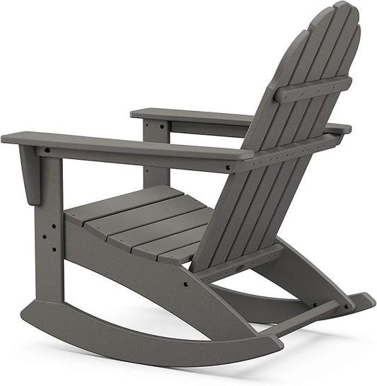 POLYWOOD Vineyard 3-Piece Adirondack Rocking Chair Set with Side Table - Premium HDPE Outdoor Furniture for Patio, Porch & Garden - Fade-Resistant All-Season Rockers - Multiple Colors Available