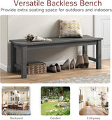 Stoog Outdoor Bench, 2-Person Outdoor Poly Lumber Backless Bench, Weatherproof Garden Bench, Never Rot or Fade - Photo 8
