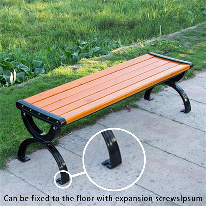 Garden Bench,Outdoor Benches,2-Person Garden Benches,Cast Aluminum Chair Feet,for Lawn Yard Porch Work Entryway