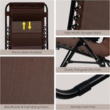 Goplus Zero Gravity Lounge Chairs, 160°Adjustable Folding Recliner w/Pillow and Cup Holder - Photo 6