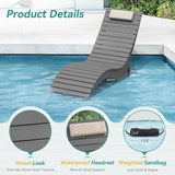 Pool Lounge Chairs - Anti-Floating HDPS Design for Pools & Backyard Sun Decks - Photo 4