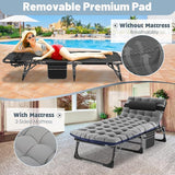 Slsy Folding Chaise Patio Lounge Chairs, Outdoor Reclining Patio Chairs - Photo 3