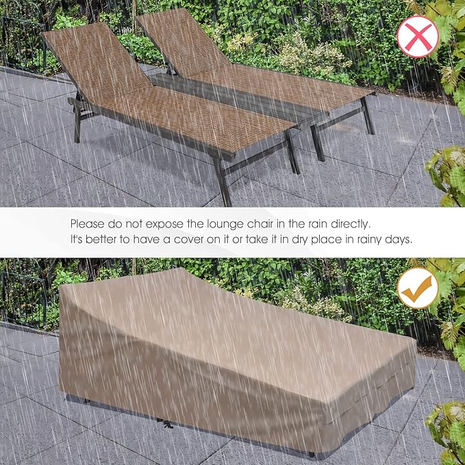 Tangkula Double Patio Chaise Lounge - Photo 8