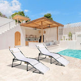 BlueWish 2 Pack Tanning Chair with Face Hole, Outdoor Tanning Chair with 5-Position Adjustable Backrest - Photo 2