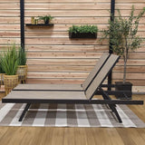 Vivere Set of 2 Aluminum Outdoor Chaise Lounge Chairs, Urban Sun Adjustable Reclining Patio Loungers - Photo 3