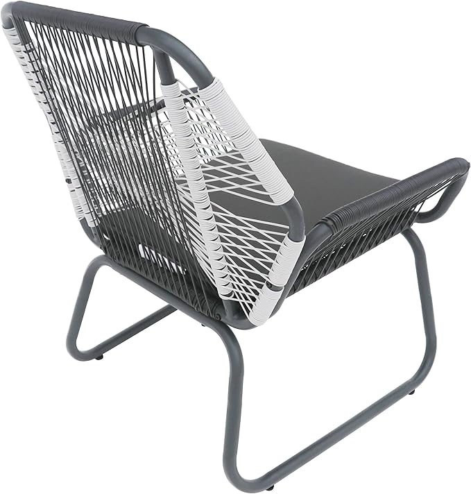 Christopher Knight Home Lydia Outdoor Wicker Club Chair (Set of 2), Gray/White/Gray - Photo 9