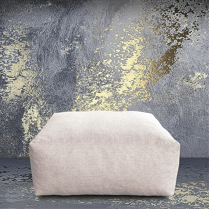 Dineli Modern Ottoman Chair Coffee Table Outdoor Furniture Patio Couch Side Table Creating a Unique Patio Garden Modular Contemporary Sofa (Light Beige)