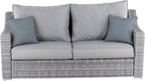 Elle Decor Vallauris Patio Outdoor Furniture Collection, Premium All Weather Wicker, Sofa, Gray - Photo 5