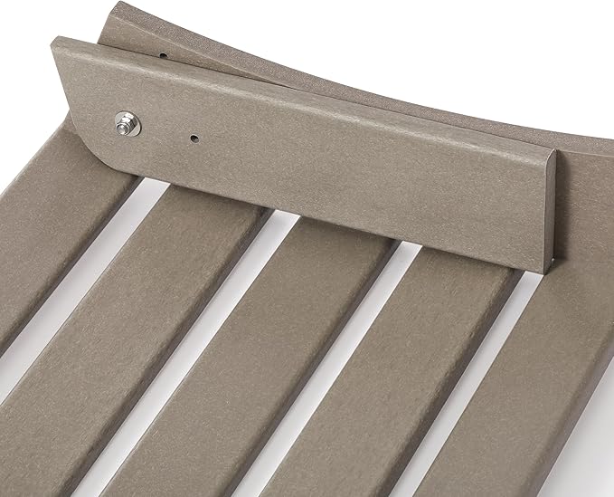 WestinTrends Outdoor Patio Adirondack Ottoman Foot Rest, All Weather Poly Lumber Foot Stool for Adirondack Chair, Widely Used for Outside Porch Pool Lawn Backyard, Weathered Wood